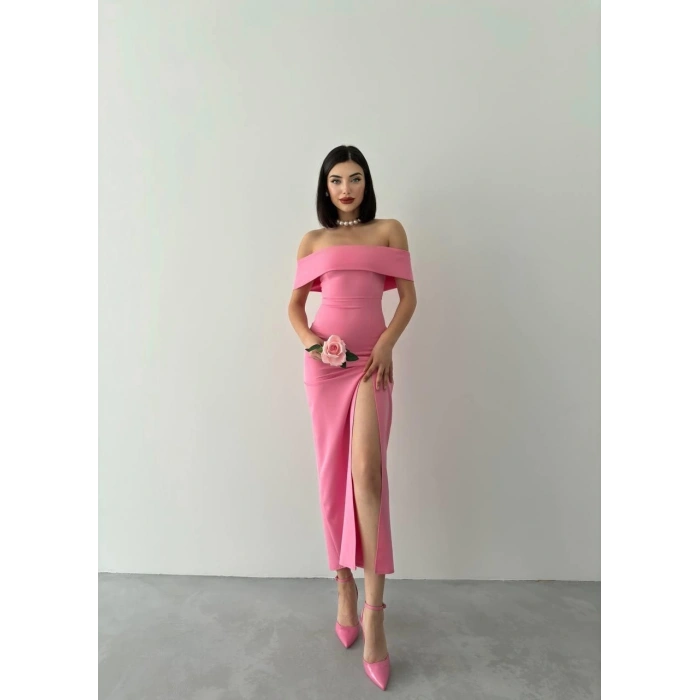 MADONNA YAKA UZUN ELBİSE