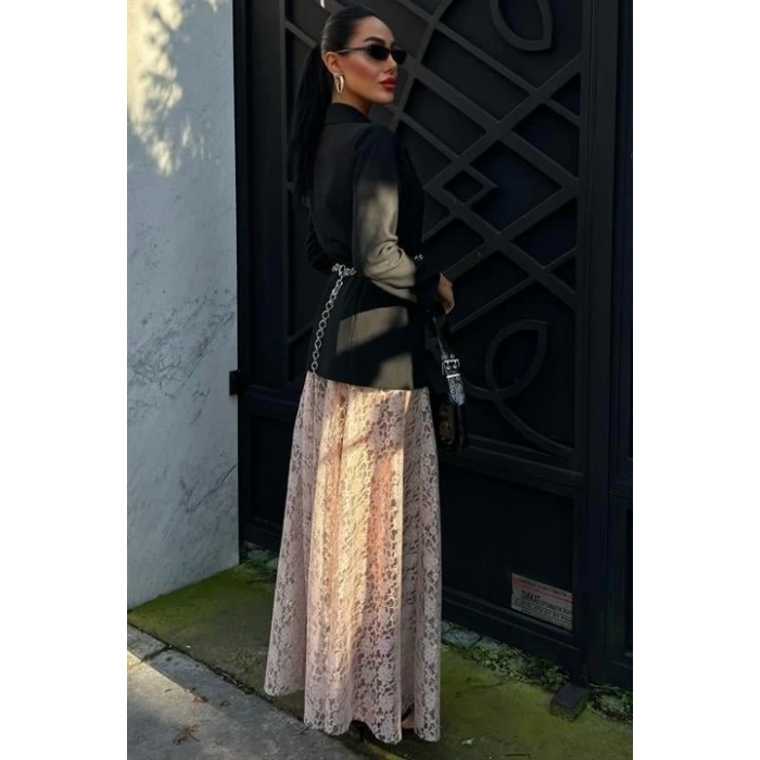 Maxi Dantel Etek 4047