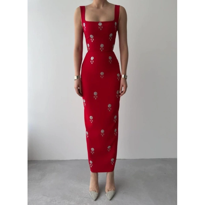 Ners Taş Detaylı Elbise