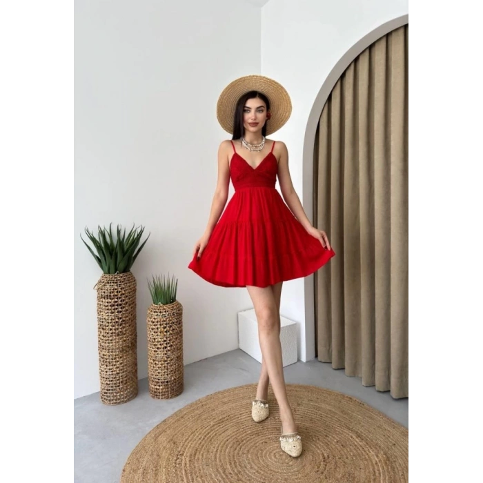 Nivel Göğsü Büzgülü Elbise