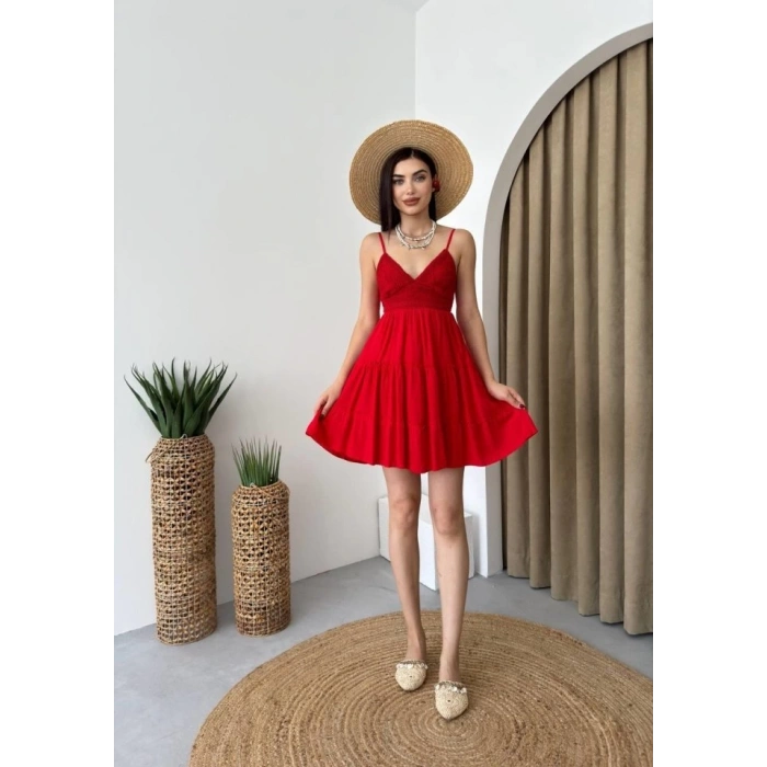 Nivel Göğsü Büzgülü Elbise