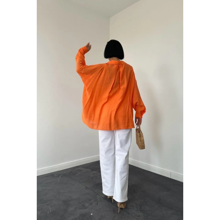 Oranj Tek Cepli Bedensiz Cruz Gömlek