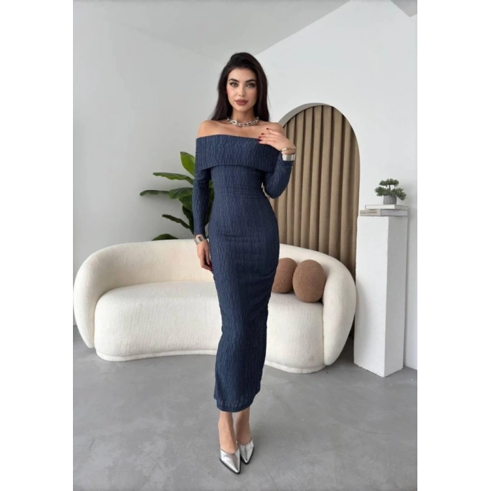 Ovieda Madonna Yaka Elbise