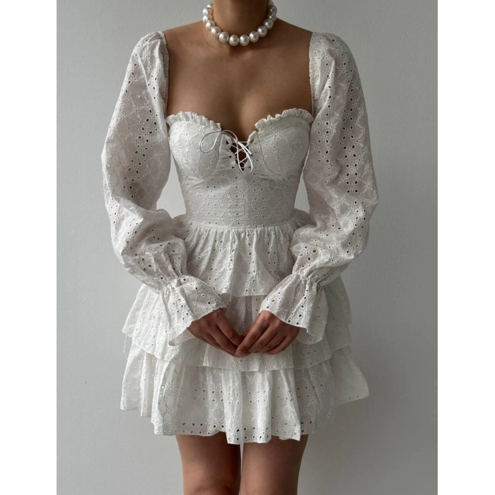 Oxfo Göğüs Bağlamalı Elbise