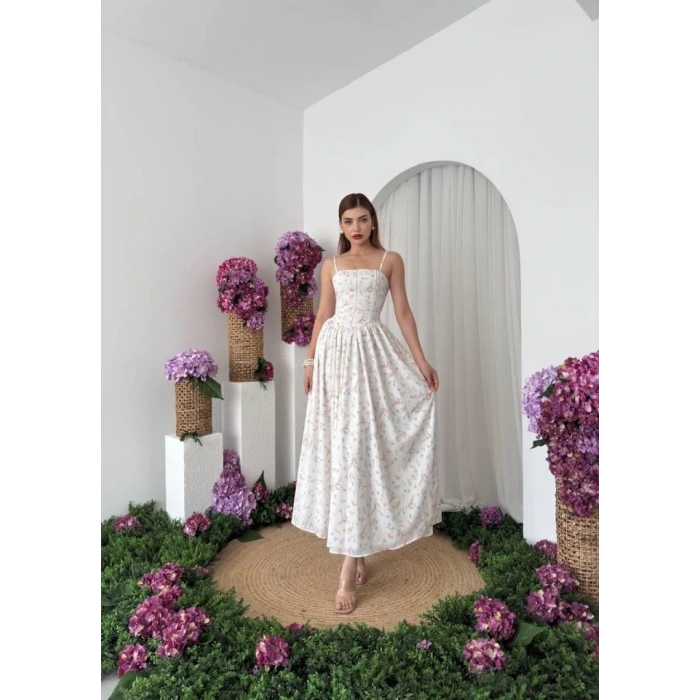 Pars İp Askılı Elbise