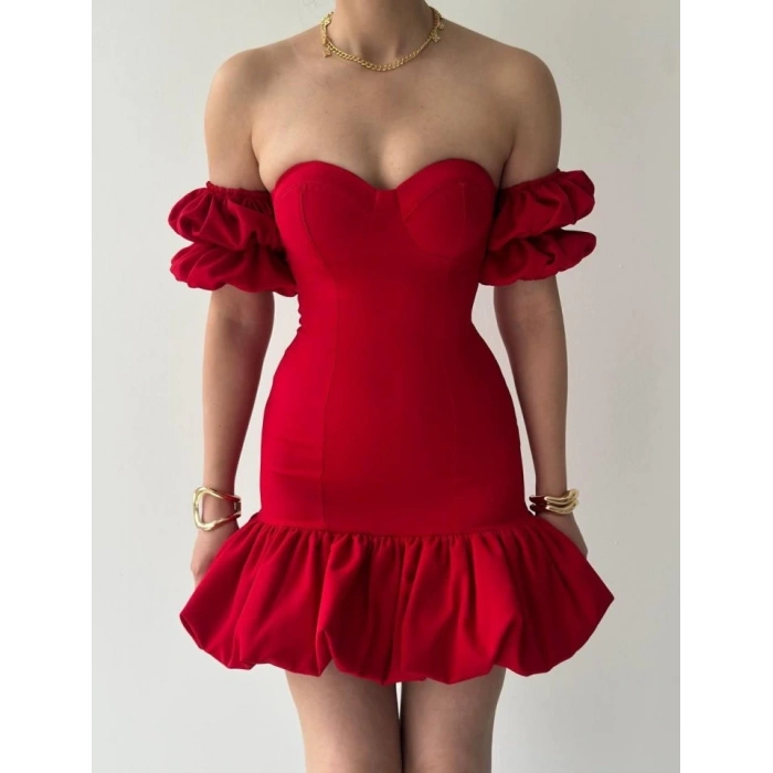 Peyda Straplez Elbise