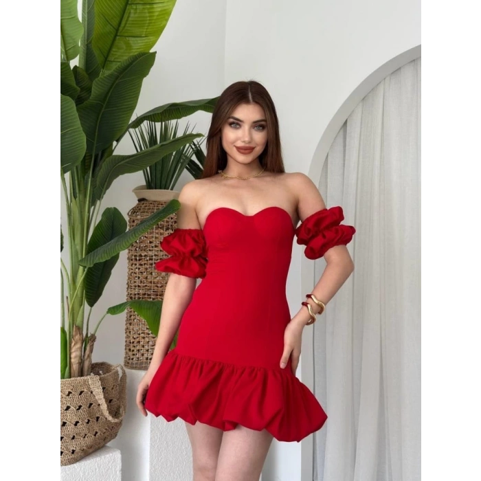 Peyda Straplez Elbise