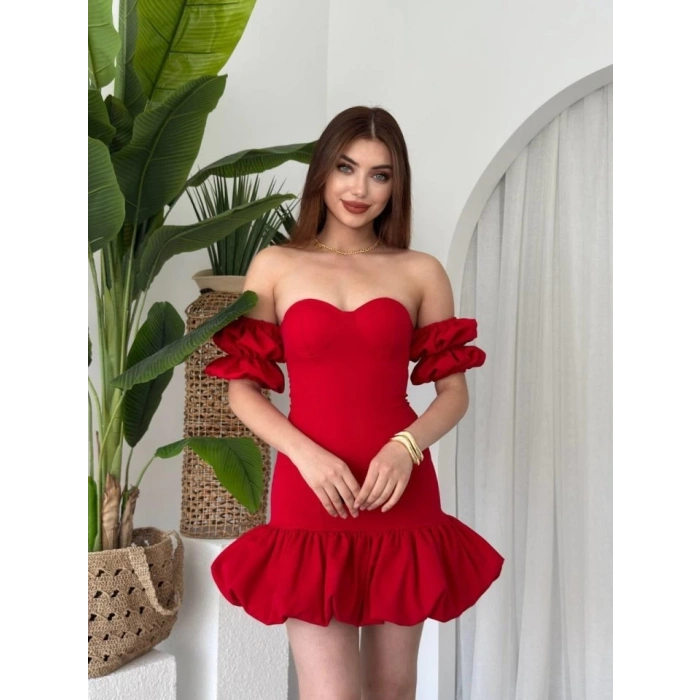 Peyda Straplez Elbise