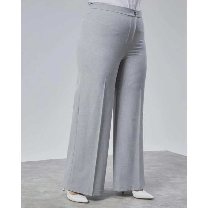 Poly Viscose Full Lycra Beli̇ Lasti̇kli̇ Battal Pantolon