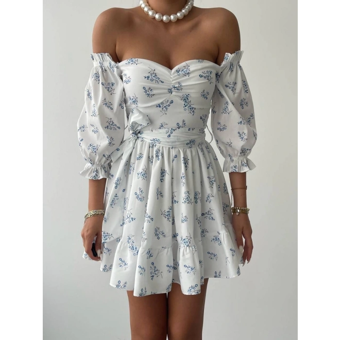 Rucka Belden Bağlamalı Mini Elbise