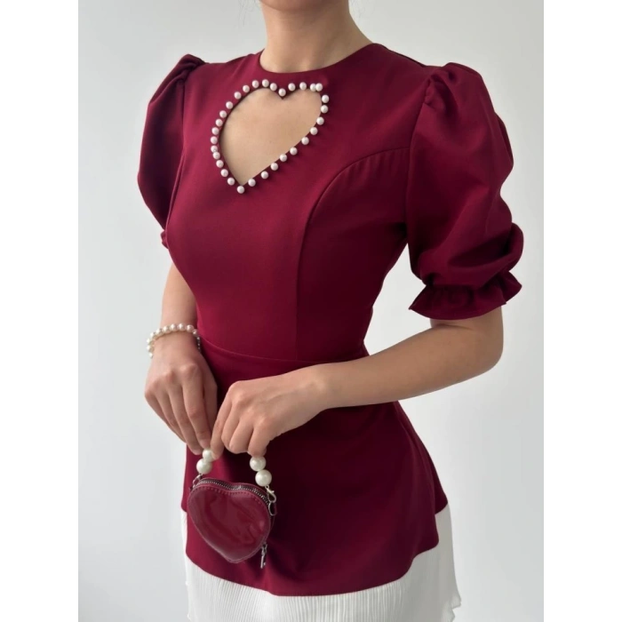 Safe Kalp Detaylı Elbise