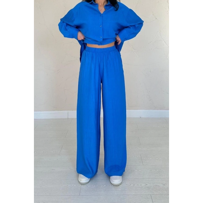 Saks Alice Gömlek Ve Bol Kesim Pantolon Takım