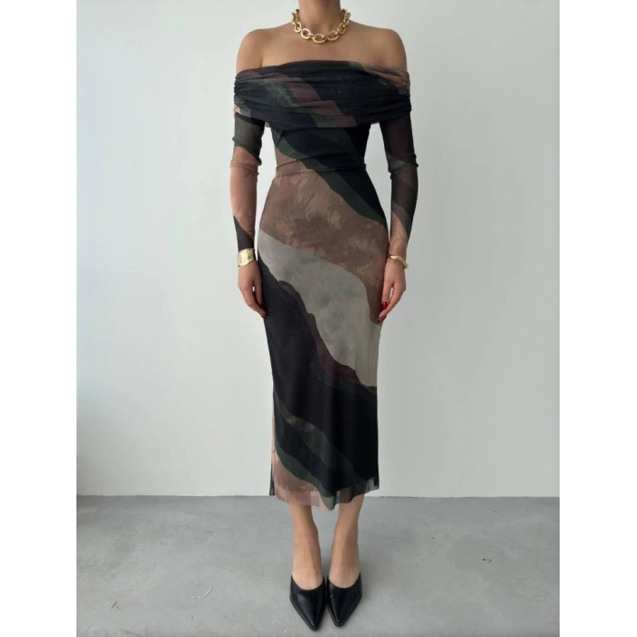 Sevilla Madonna Yaka Tül Elbise