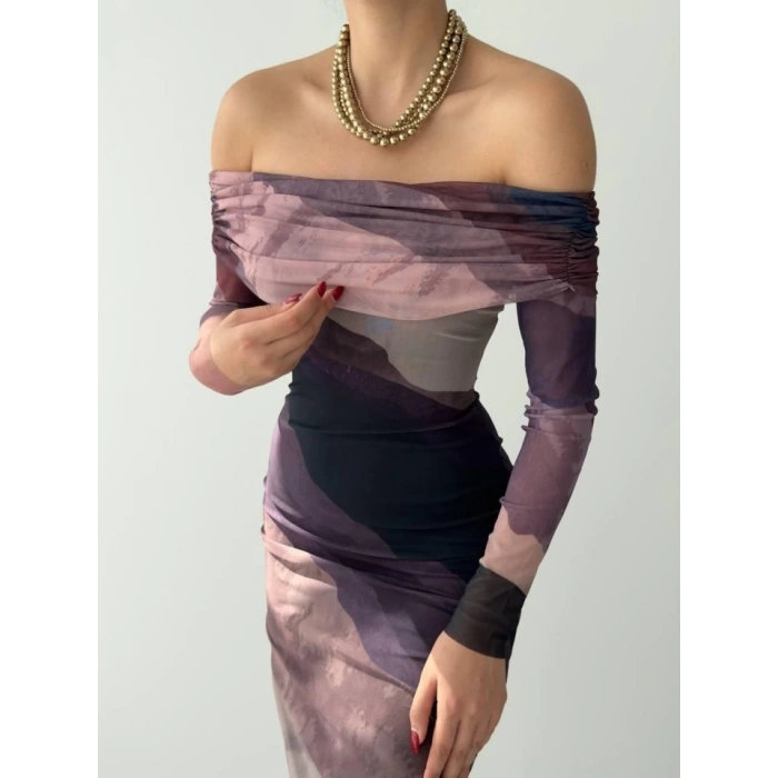 Sevilla Madonna Yaka Tül Elbise