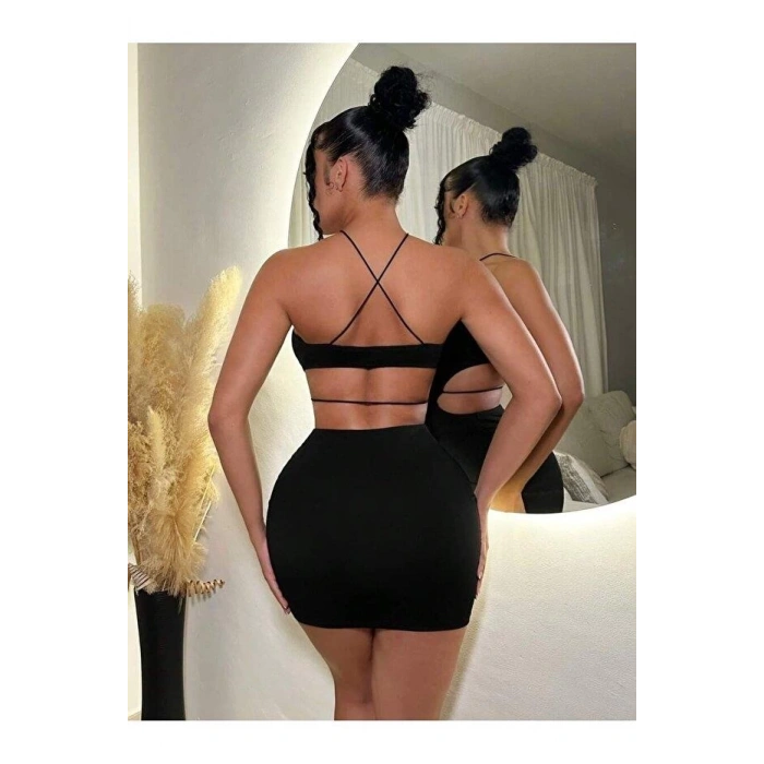 Siyah Fantezi Elbise 5086