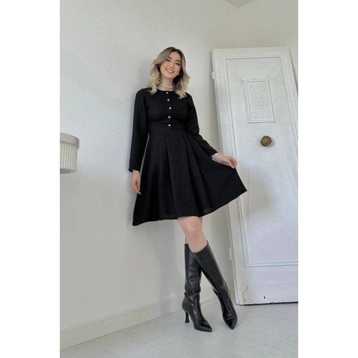 Siyah Kısa Klasik Elbise