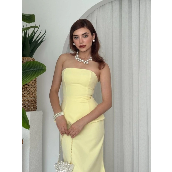 Spas Straplez Elbise