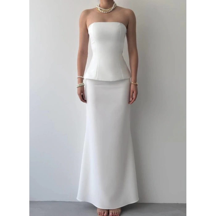 Spas Straplez Elbise