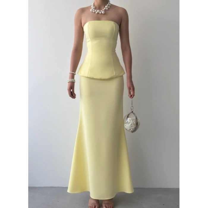 Spas Straplez Elbise