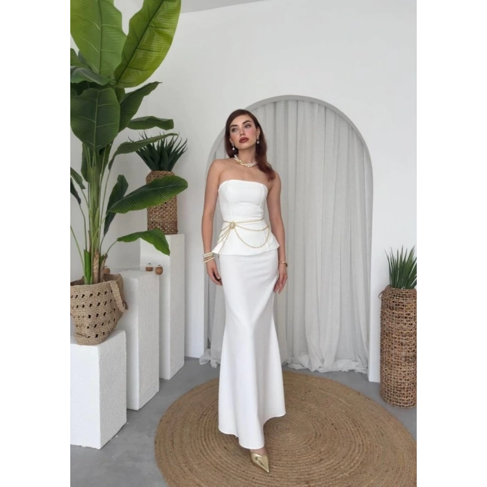 Spas Straplez Elbise