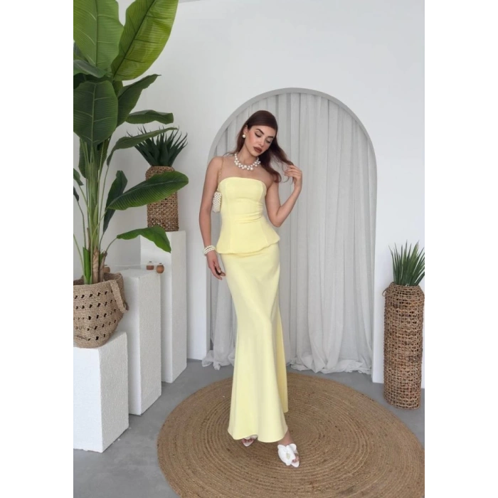 Spas Straplez Elbise