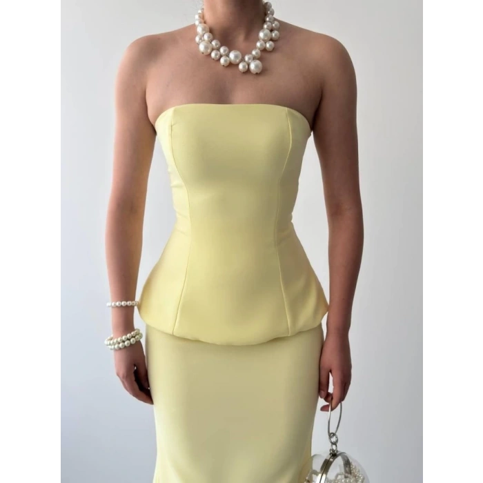 Spas Straplez Elbise