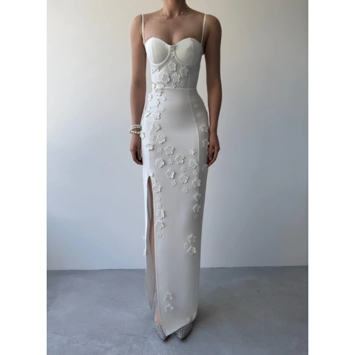 Stor Gül Detaylı Elbise