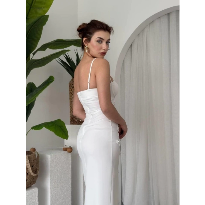 Stor Gül Detaylı Elbise