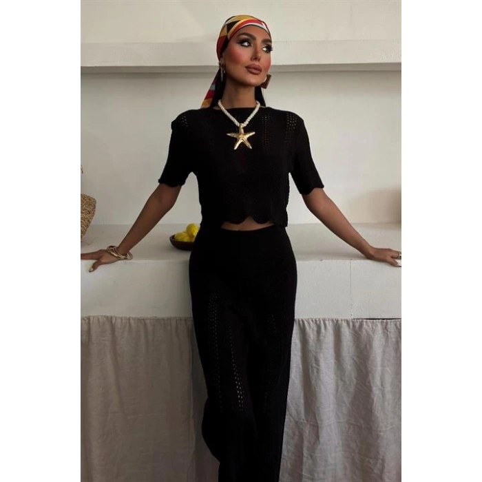 Triko Bluz Pantolon İkili Takım 10084-025