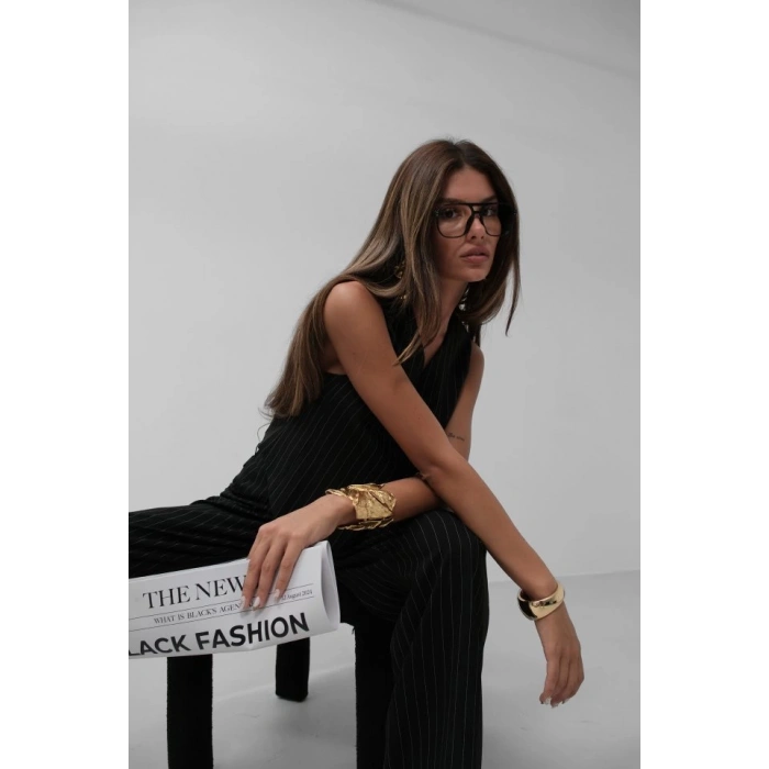 V Yaka Çizgili Kruvaze Yelek