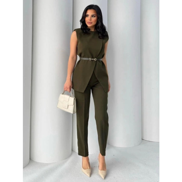 Vatkalı Ceket Pantolon İkili Takım