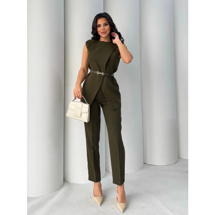 Vatkalı Ceket Pantolon İkili Takım