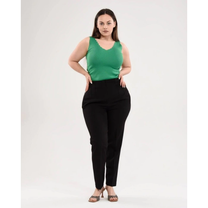 Yüksek Bel Battal Pantolon