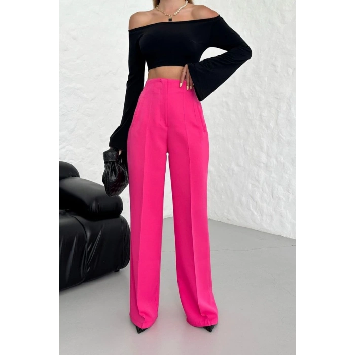 Yüksek Bel Pensli̇ Palazzo Pantolon