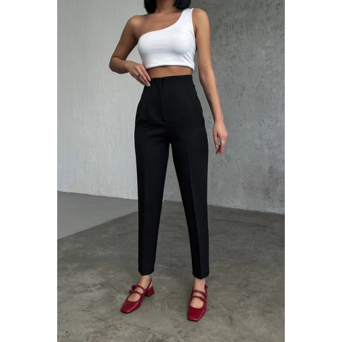 Yüksek Bel Pensli̇ Pantolon