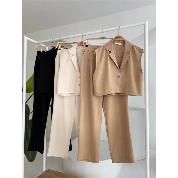 Zoe Crop Yelek Takım 9744-08