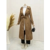 Astarlı Kemerli Trenckot -Taba