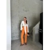 BEL LASTİK DETAYLI MODAL KUMAŞ PANTOLON - Orange