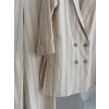 Blazer Ceketli Çizgili Keten Takım 10186