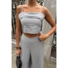 Crop Plazzo Pantolon Takım 10155-08
