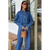 Denim Gömlek Plazzo Pantolon Takım 10163-08