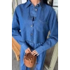 Denim Gömlek Plazzo Pantolon Takım 10163-08