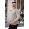 Erkek Ağaç Kabuğu Desenli Kısa Kollu T-shirt