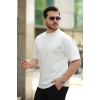 Erkek Basic Oversize Double Face Kumaş Kısa Kollu Tshirt