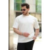 Erkek Basic Oversize Double Face Kumaş Kısa Kollu Tshirt