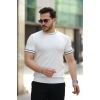 Erkek Bisiklet Yaka Ribanalı Kısa Kollu Tshirt