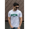 Erkek Boston Baskılı Süprem T-shirt
