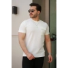Erkek Cepli Kolyeli Kısa Kollu örme Kumaş T-shirt