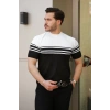 Erkek çizgili Kısa Kollu T-shirt