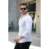 Erkek çizgili Uzun Kollu Gömlek
